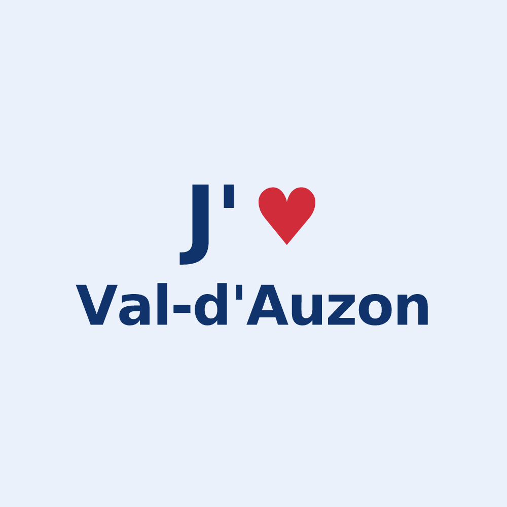 Sticker personnalisé Val-d'Auzon — design J'aime Val-d'Auzon