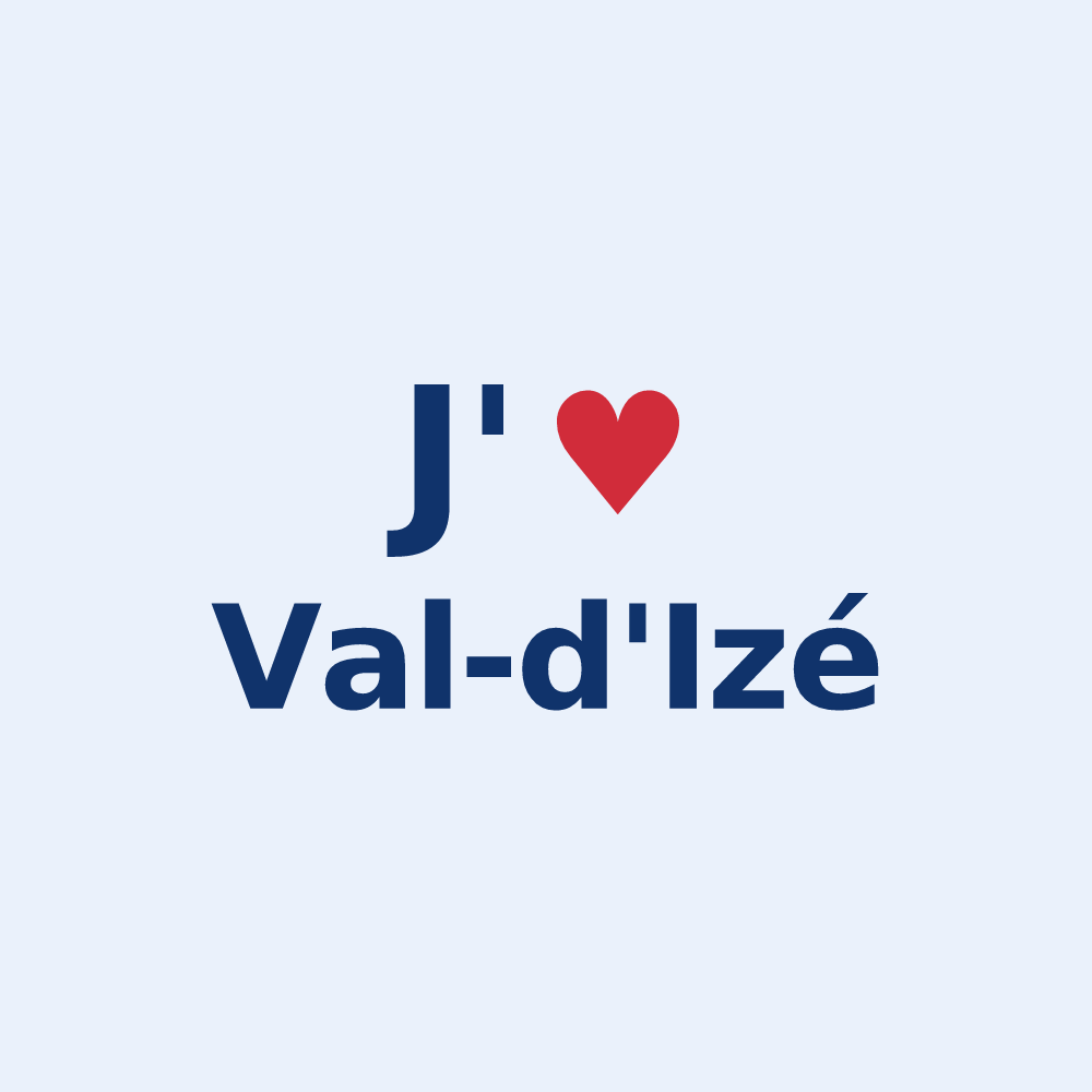 Sticker personnalisé Val-d'Izé — design J'aime Val-d'Izé