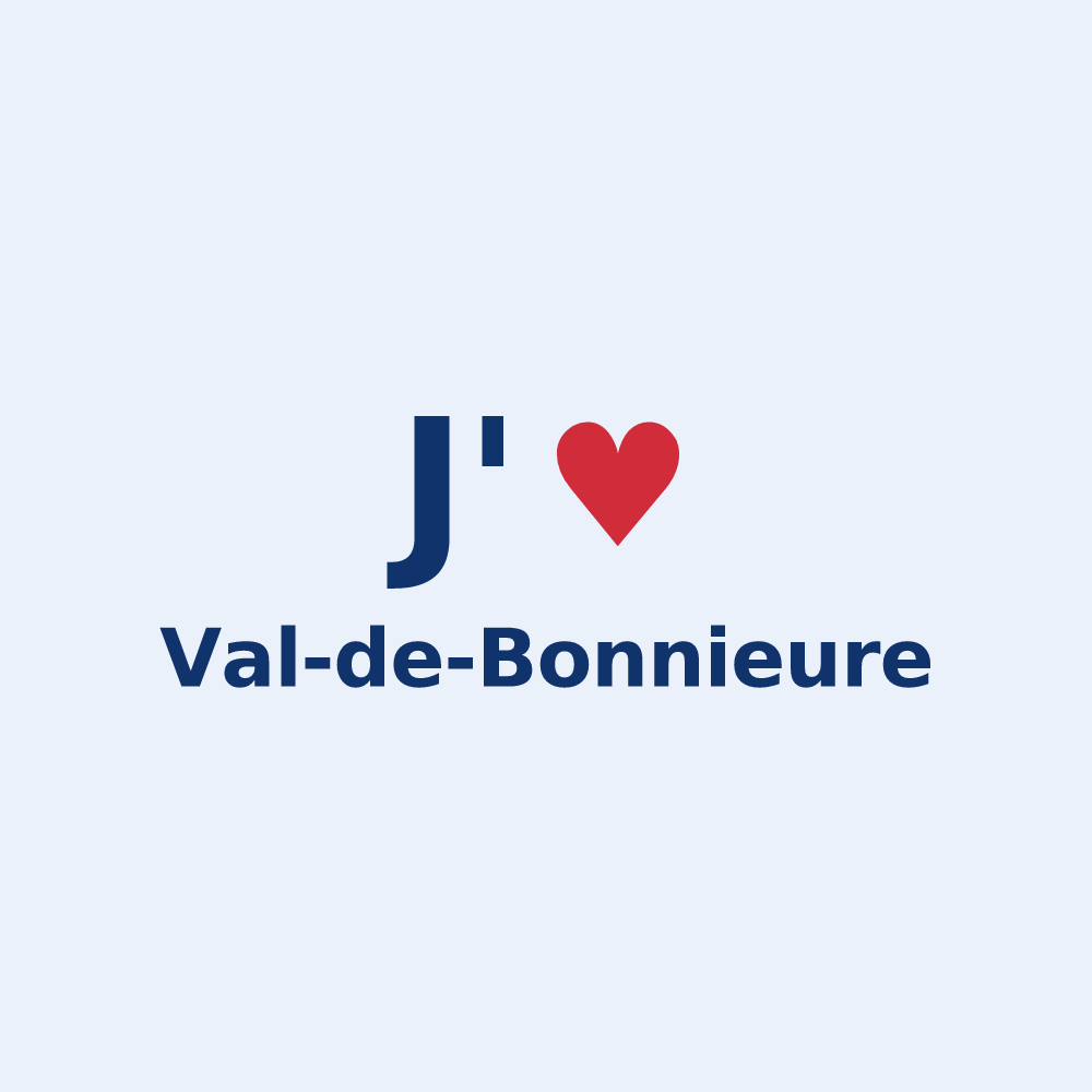 Sticker personnalisé Val-de-Bonnieure — design J'aime Val-de-Bonnieure