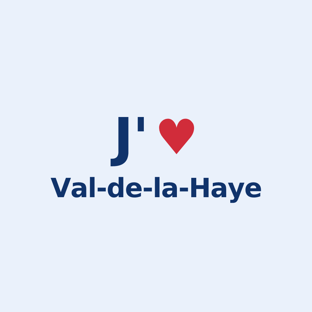 Sticker personnalisé Val-de-la-Haye — design J'aime Val-de-la-Haye