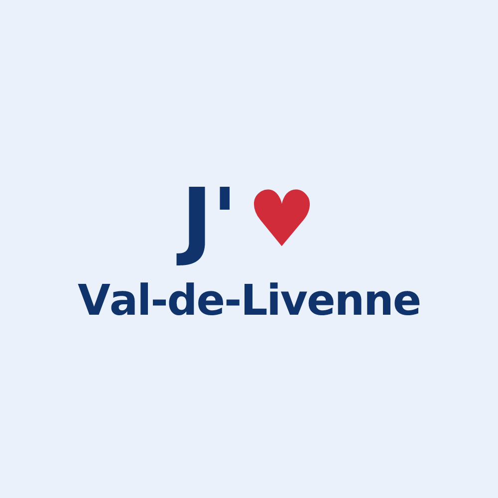 Sticker personnalisé Val-de-Livenne — design J'aime Val-de-Livenne