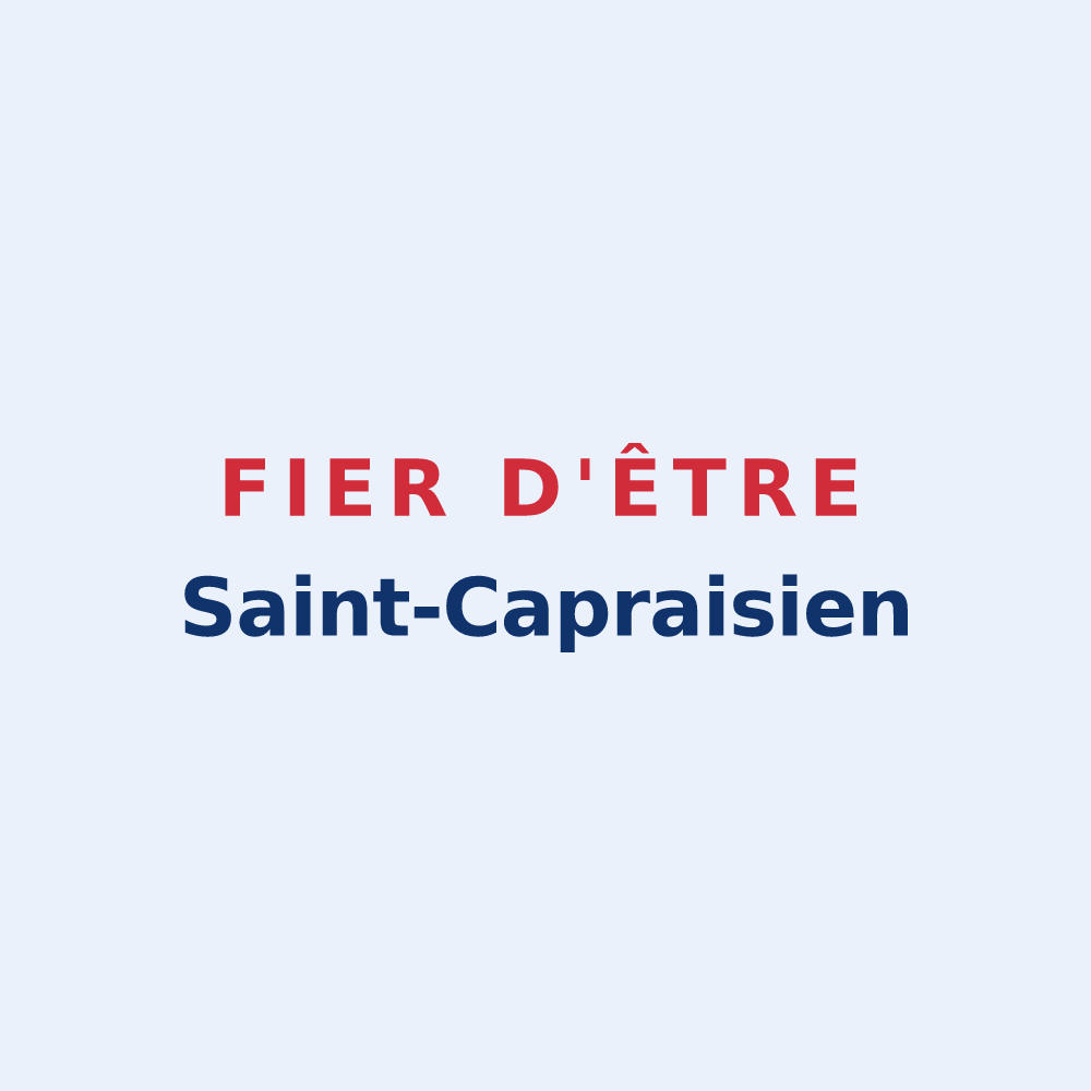 Sticker « Fier d'être Saint-Capraisien » — design pour Val-de-Livenne