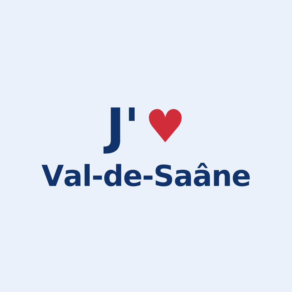 Sticker personnalisé Val-de-Saâne — design J'aime Val-de-Saâne