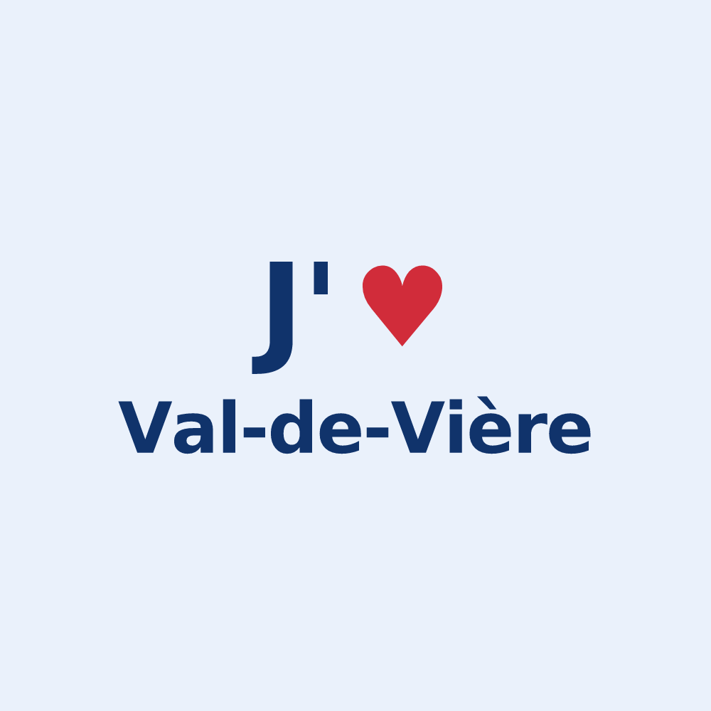 Sticker personnalisé Val-de-Vière — design J'aime Val-de-Vière