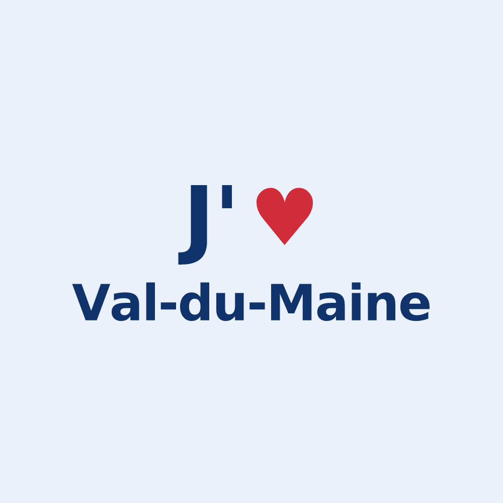 Sticker personnalisé Val-du-Maine — design J'aime Val-du-Maine
