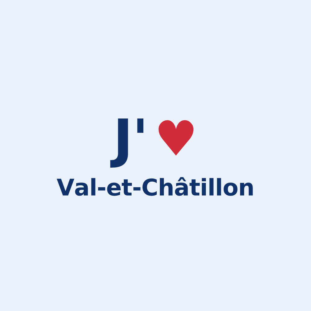 Sticker personnalisé Val-et-Châtillon — design J'aime Val-et-Châtillon