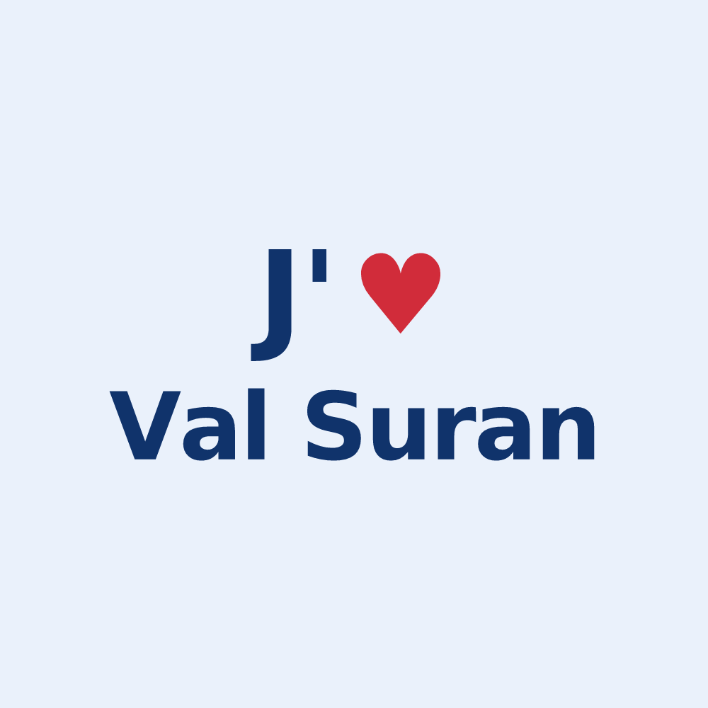 Sticker personnalisé Val Suran — design J'aime Val Suran