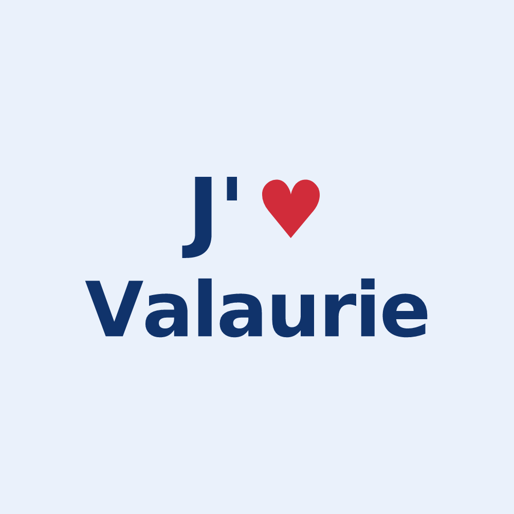 Sticker personnalisé Valaurie — design J'aime Valaurie
