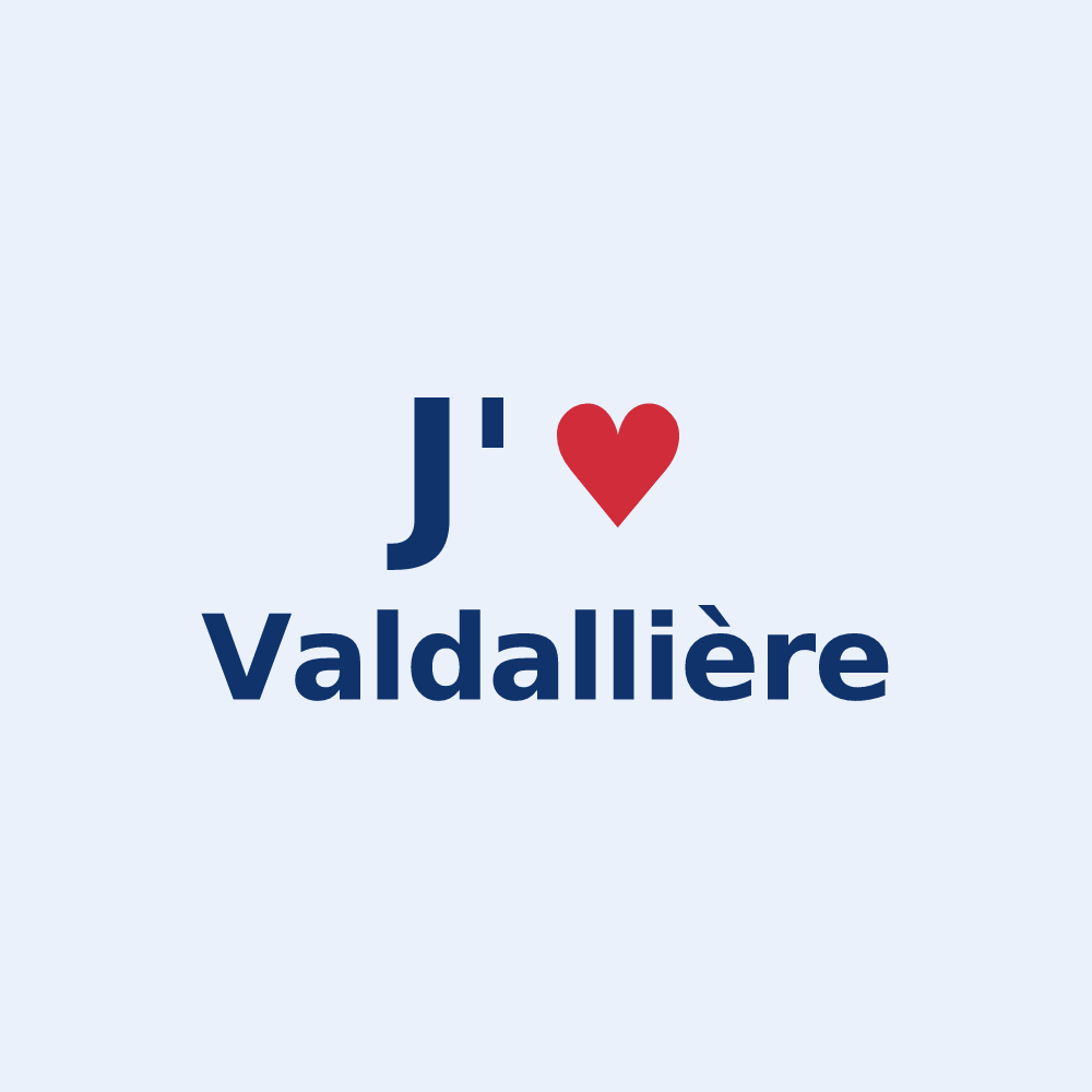 Sticker personnalisé Valdallière — design J'aime Valdallière