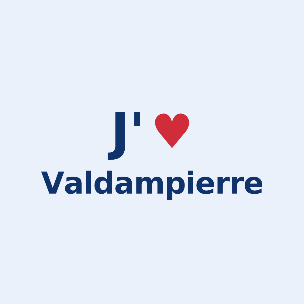 Sticker personnalisé Valdampierre — design J'aime Valdampierre