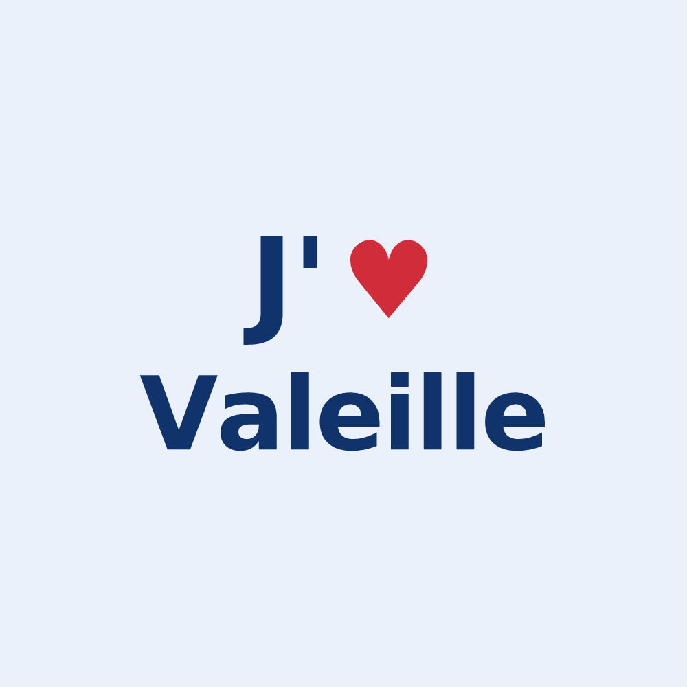 Sticker personnalisé Valeille — design J'aime Valeille