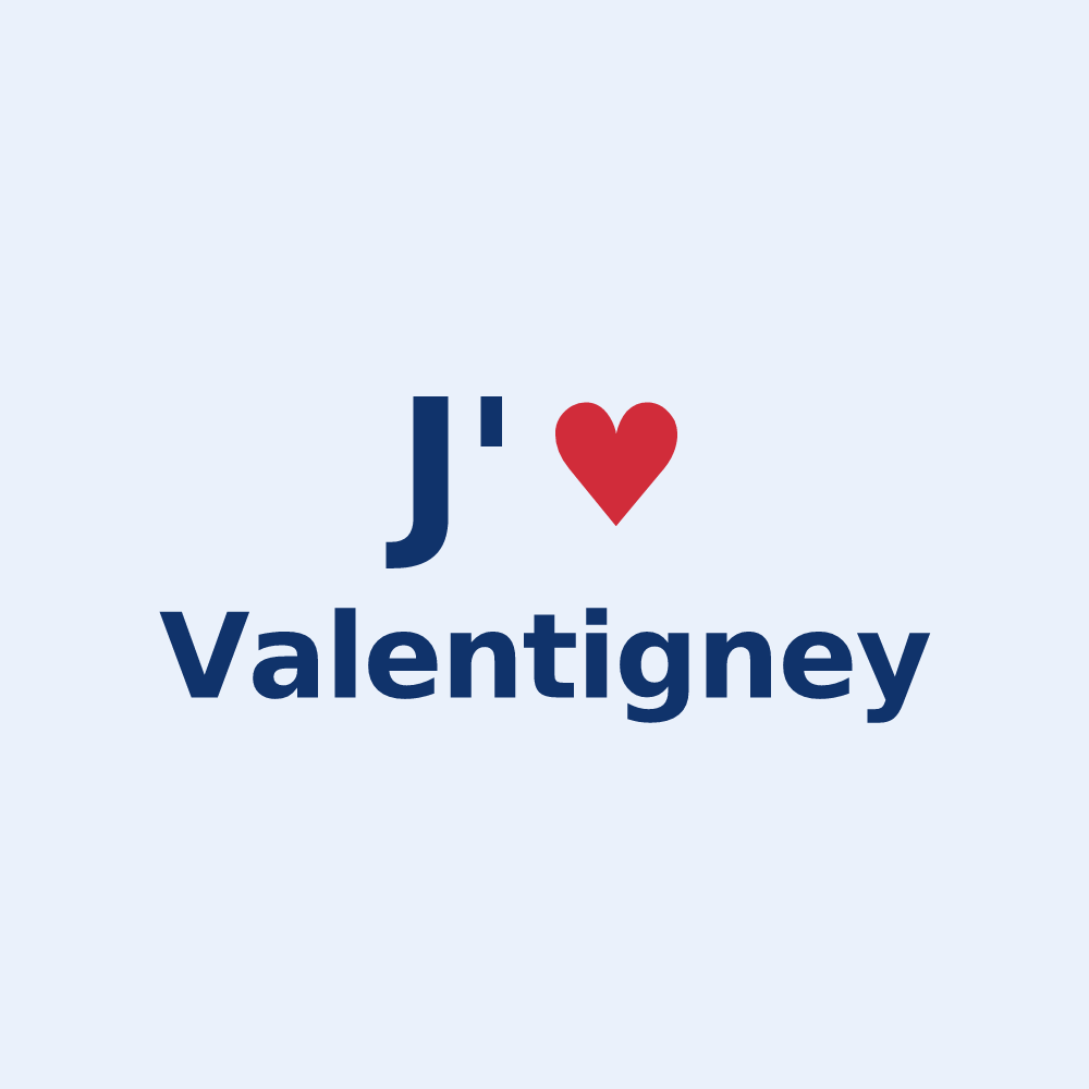 Sticker personnalisé Valentigney — design J'aime Valentigney