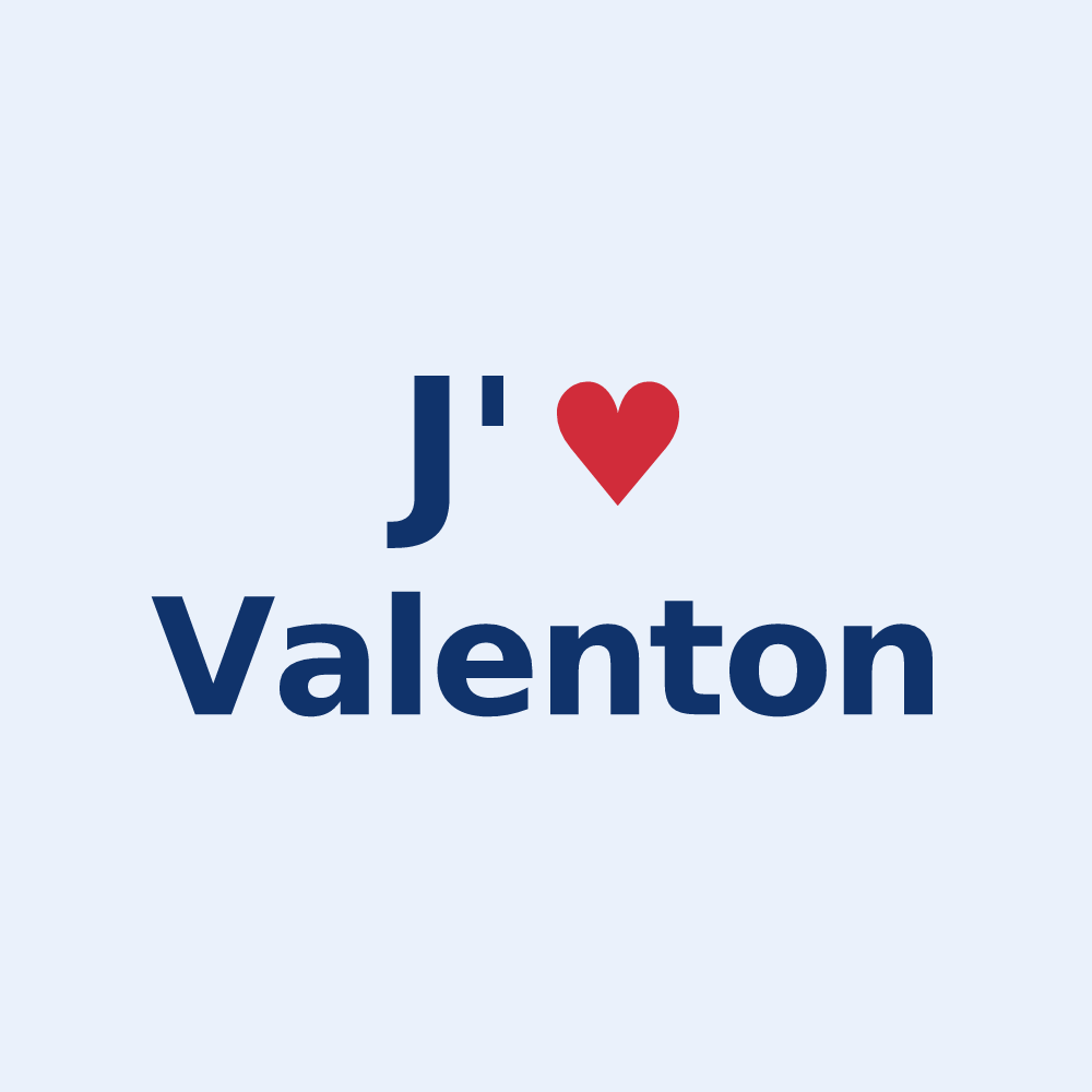 Sticker personnalisé Valenton — design J'aime Valenton