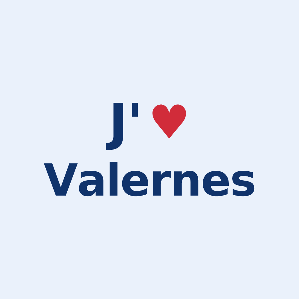 Sticker personnalisé Valernes — design J'aime Valernes