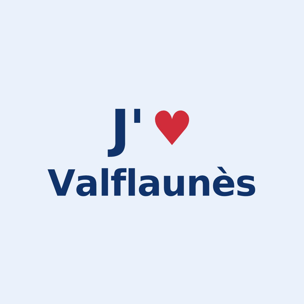 Sticker personnalisé Valflaunès — design J'aime Valflaunès
