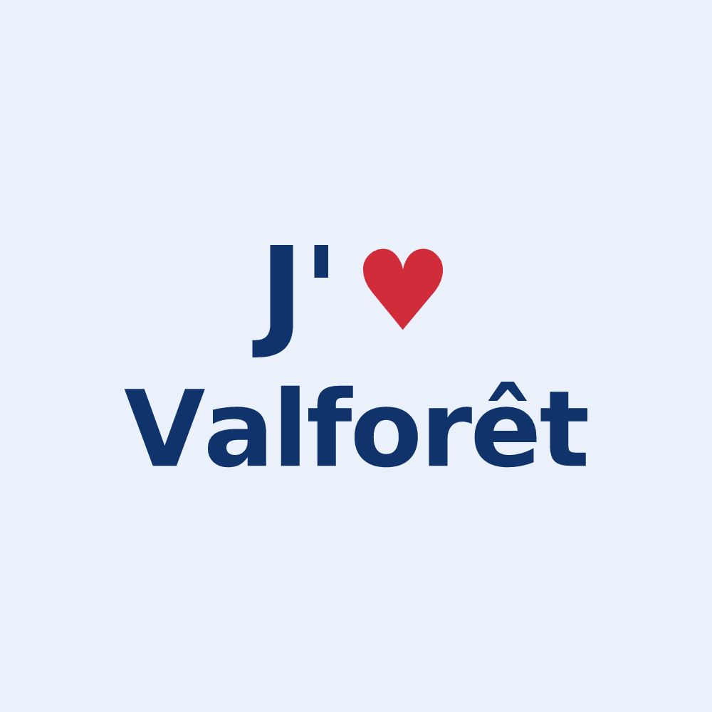 Sticker personnalisé Valforêt — design J'aime Valforêt