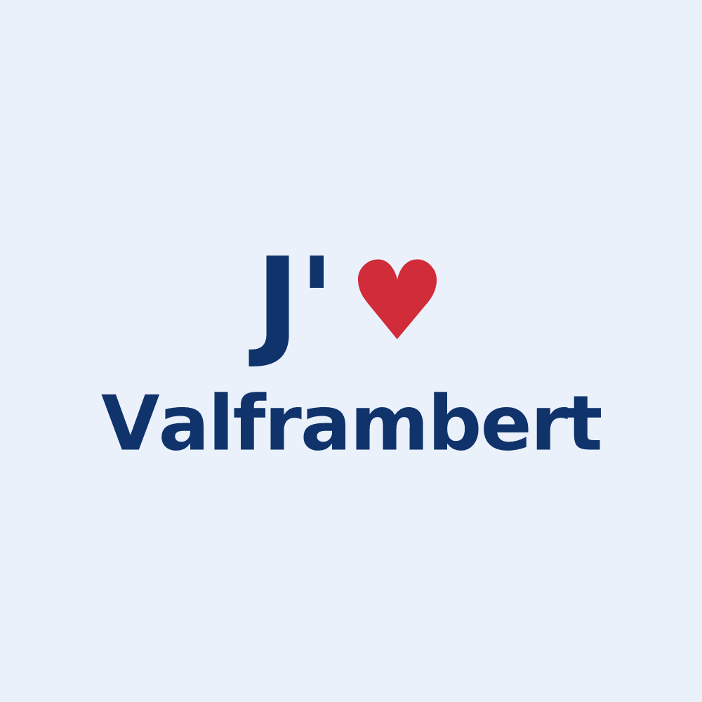 Sticker personnalisé Valframbert — design J'aime Valframbert