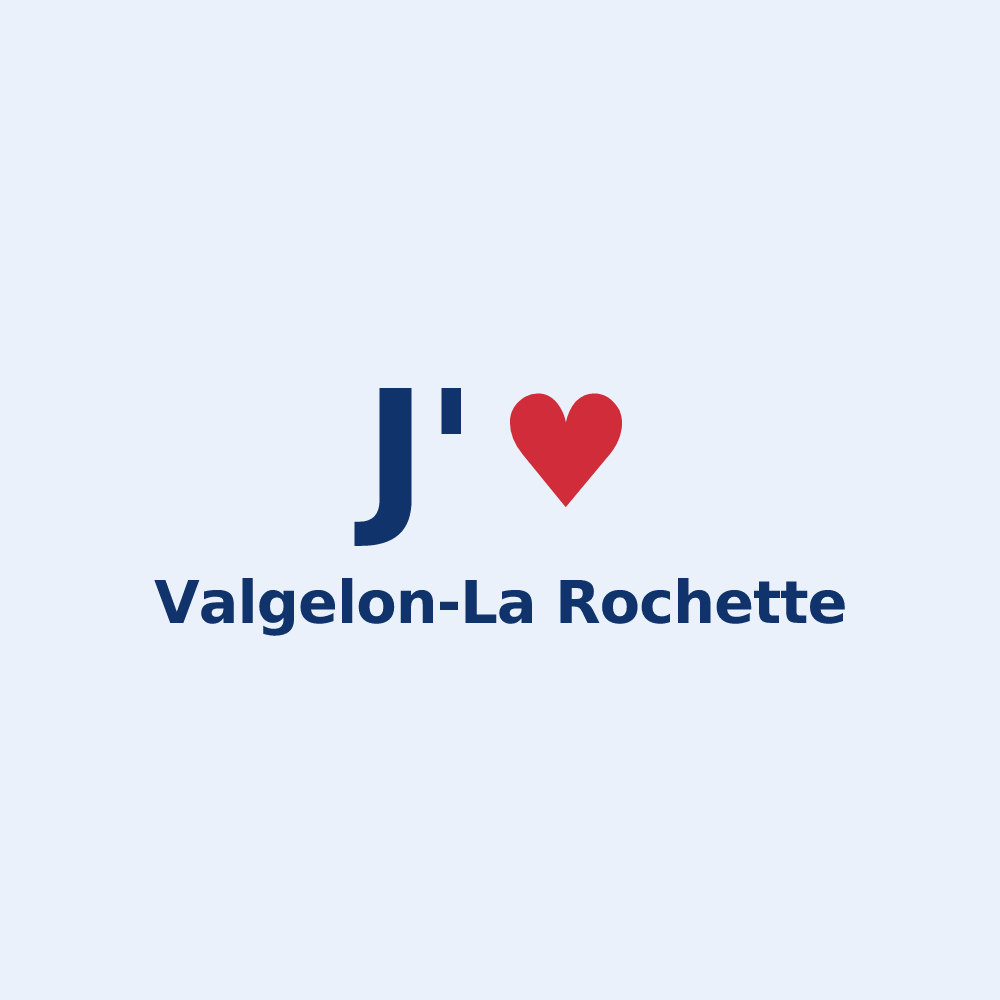 Sticker personnalisé Valgelon-La Rochette — design J'aime Valgelon-La Rochette