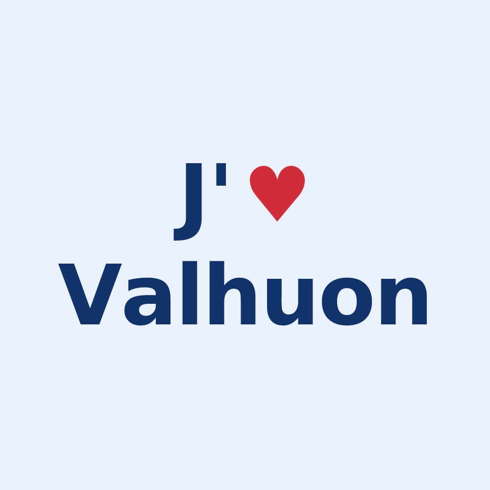 Sticker personnalisé Valhuon — design J'aime Valhuon