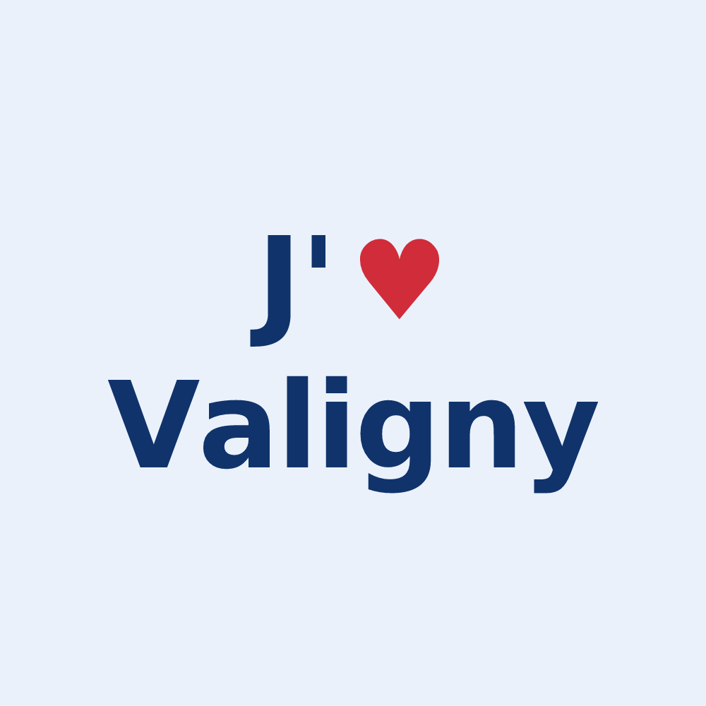 Sticker personnalisé Valigny — design J'aime Valigny