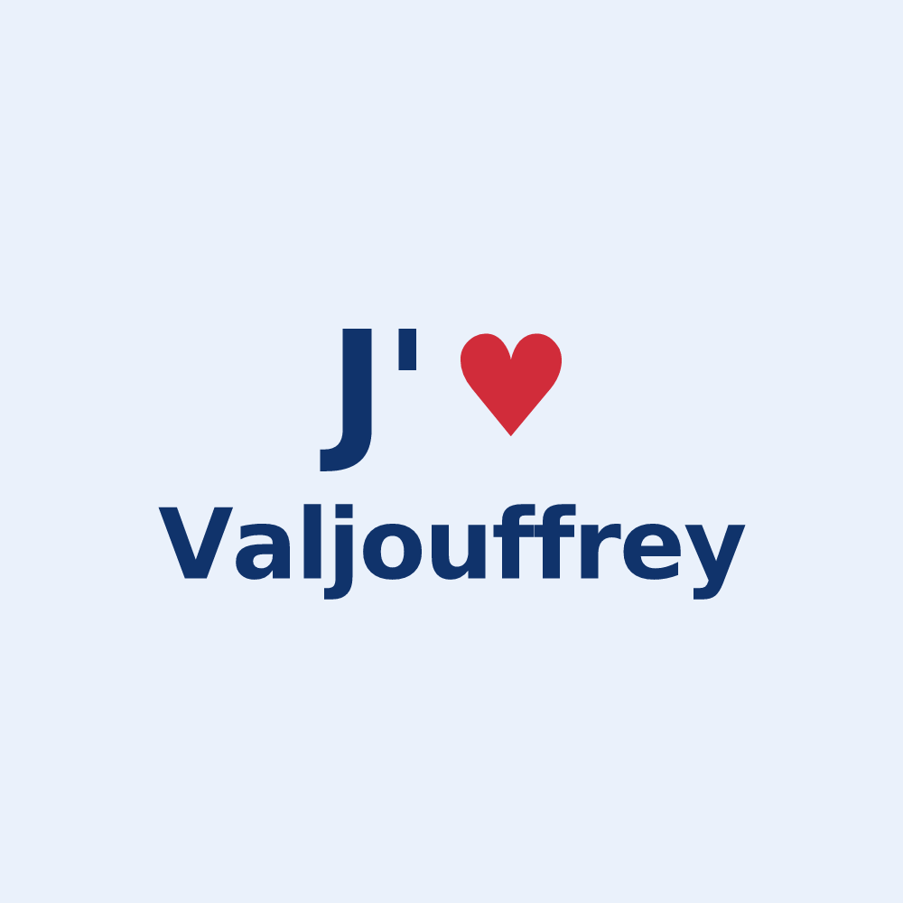 Sticker personnalisé Valjouffrey — design J'aime Valjouffrey