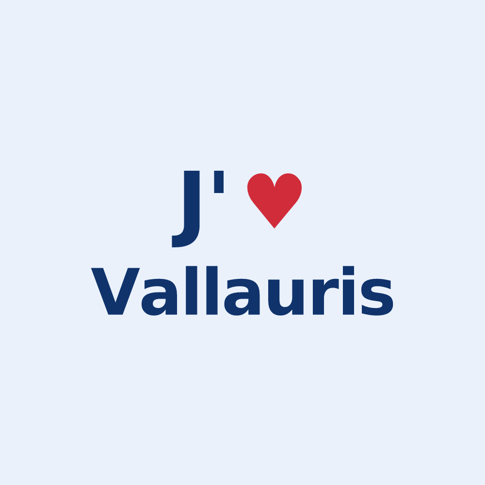 Sticker personnalisé Vallauris — design J'aime Vallauris
