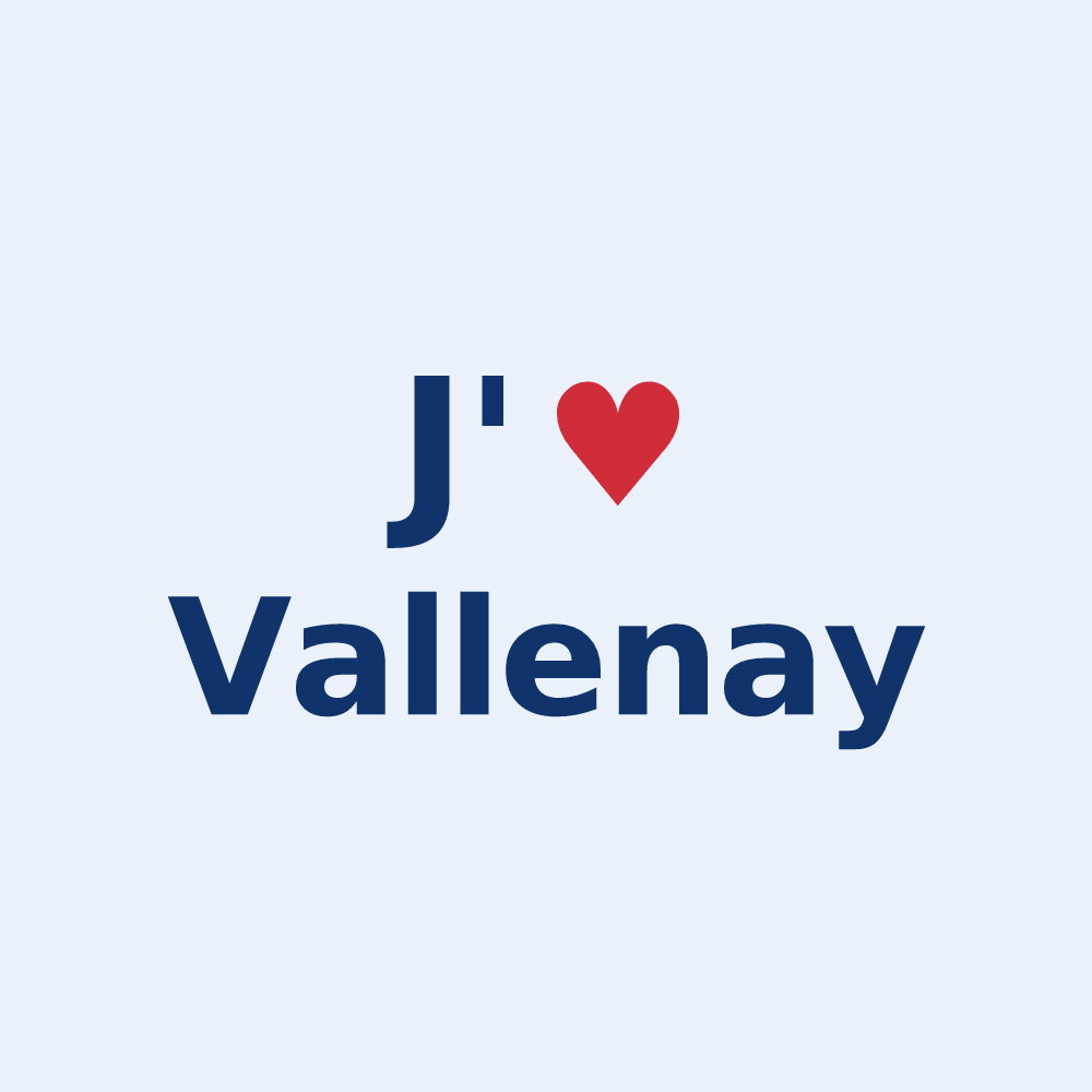 Sticker personnalisé Vallenay — design J'aime Vallenay