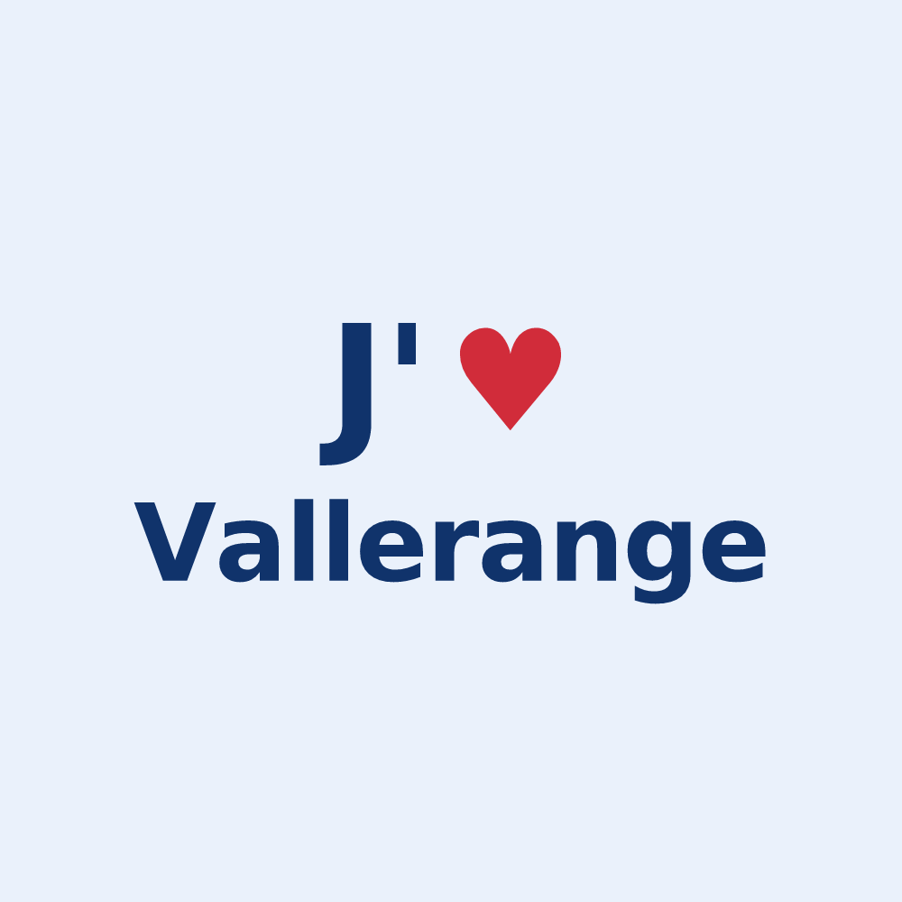 Sticker personnalisé Vallerange — design J'aime Vallerange