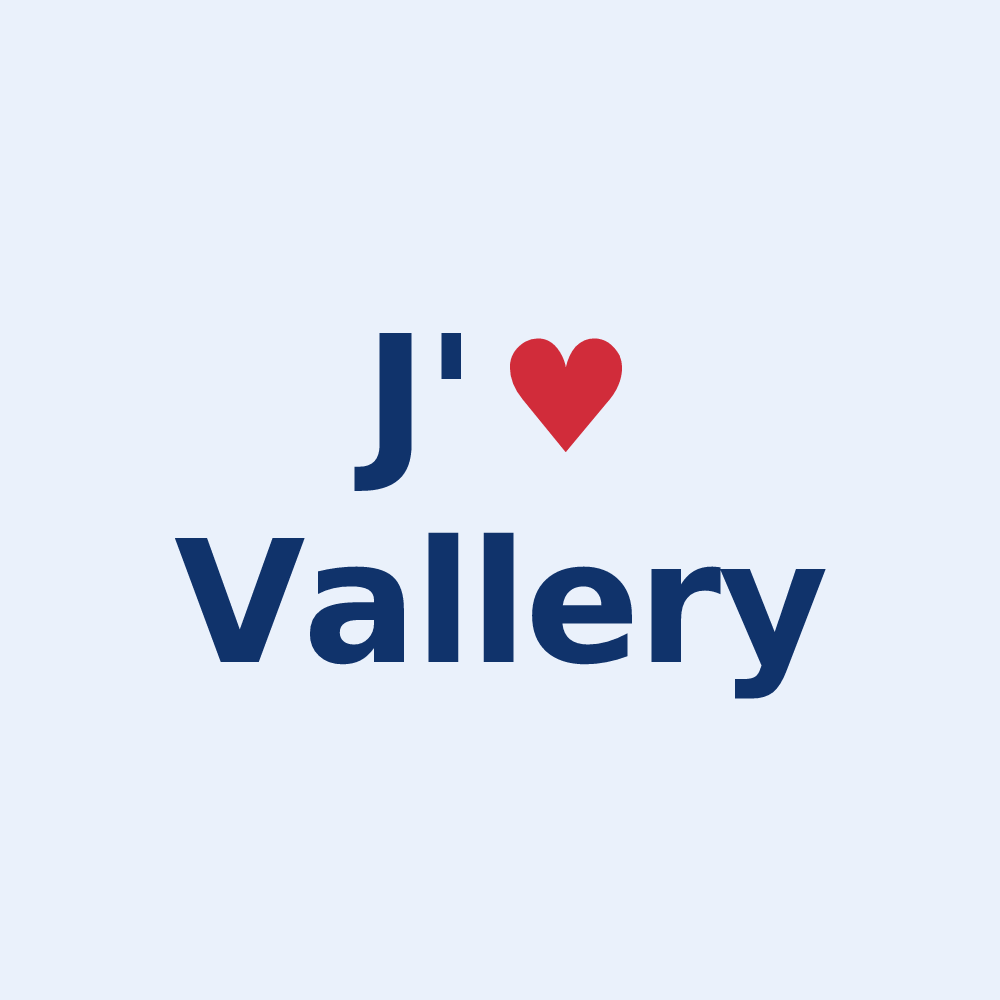 Sticker personnalisé Vallery — design J'aime Vallery