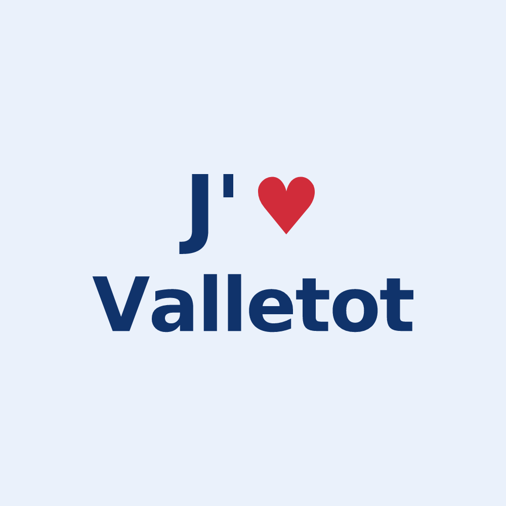 Sticker personnalisé Valletot — design J'aime Valletot
