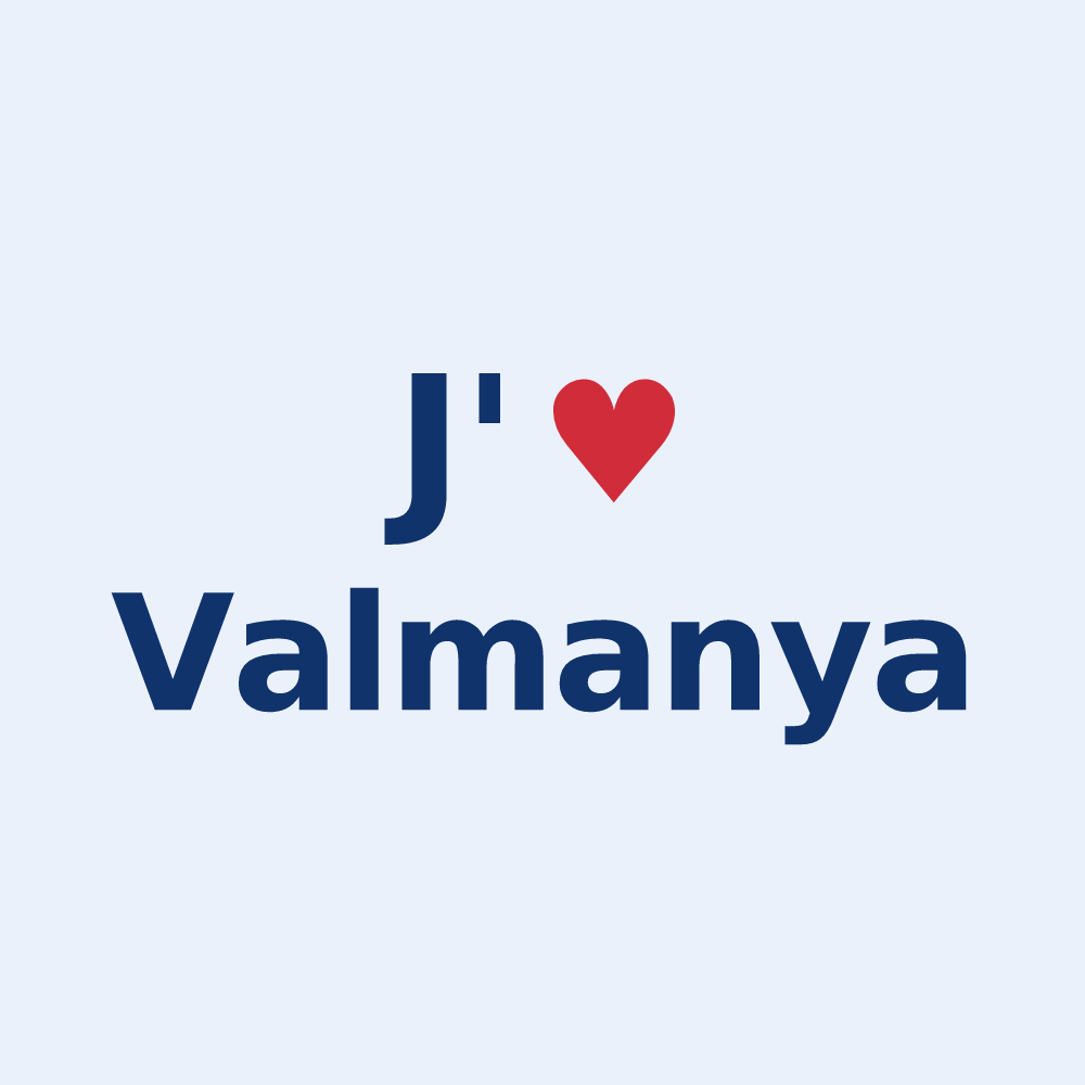 Sticker personnalisé Valmanya — design J'aime Valmanya