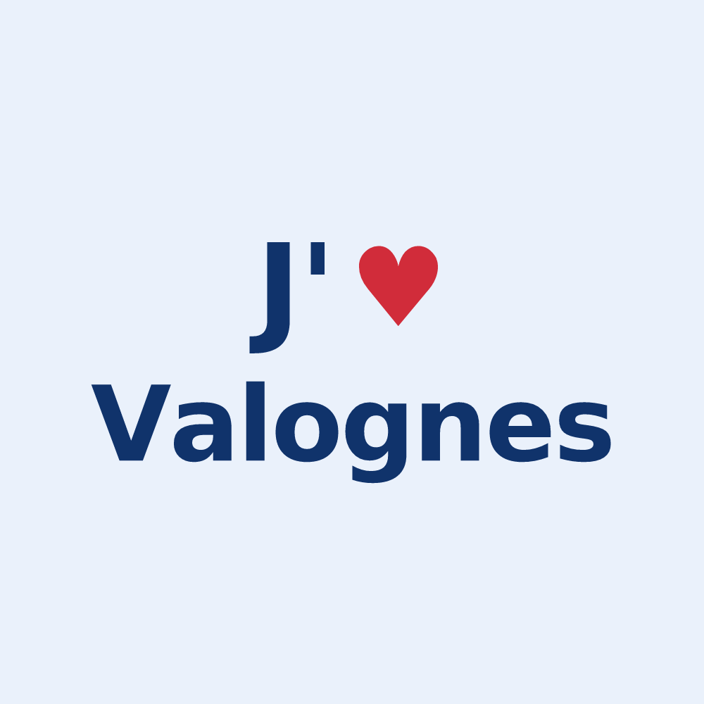 Sticker personnalisé Valognes — design J'aime Valognes
