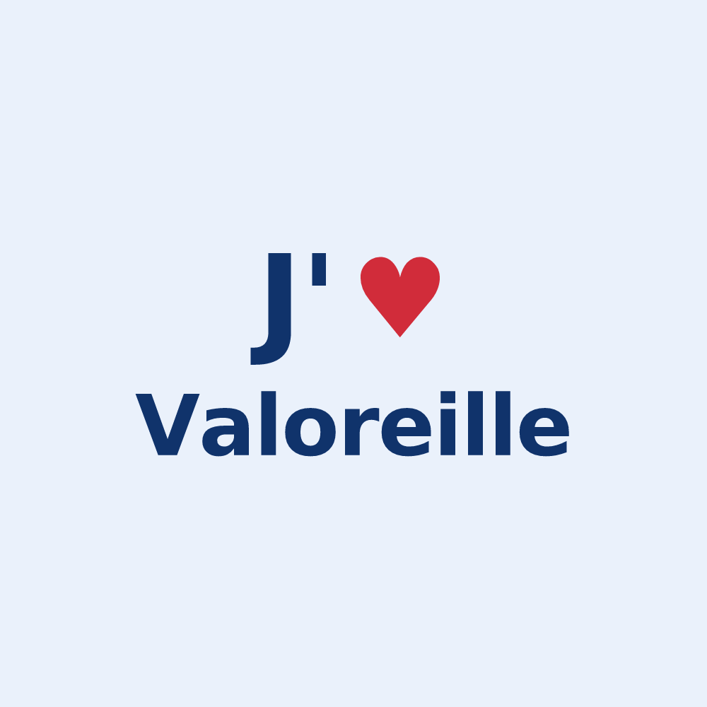Sticker personnalisé Valoreille — design J'aime Valoreille