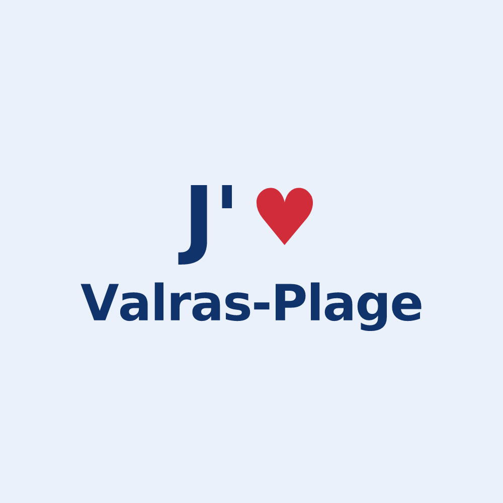 Sticker personnalisé Valras-Plage — design J'aime Valras-Plage
