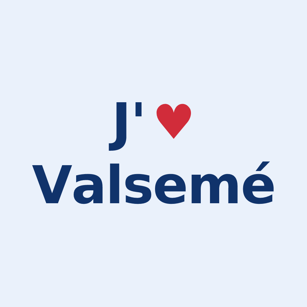 Sticker personnalisé Valsemé — design J'aime Valsemé