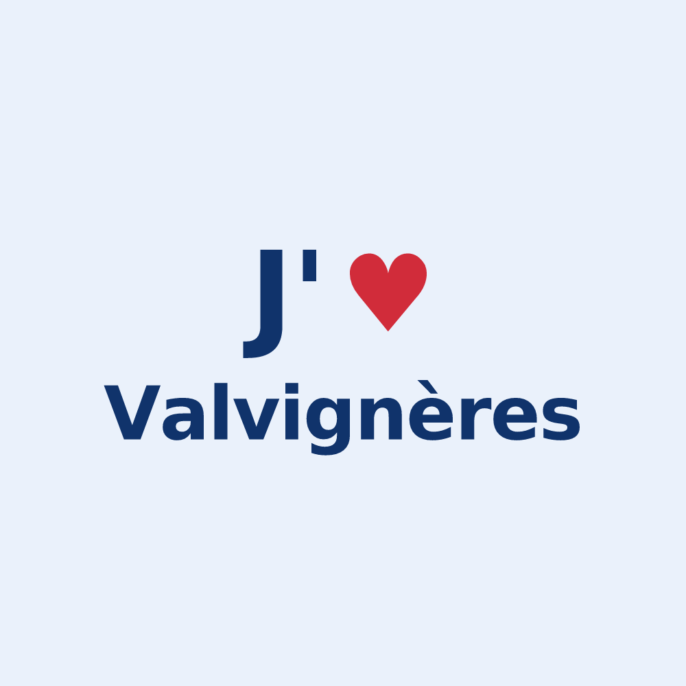 Sticker personnalisé Valvignères — design J'aime Valvignères