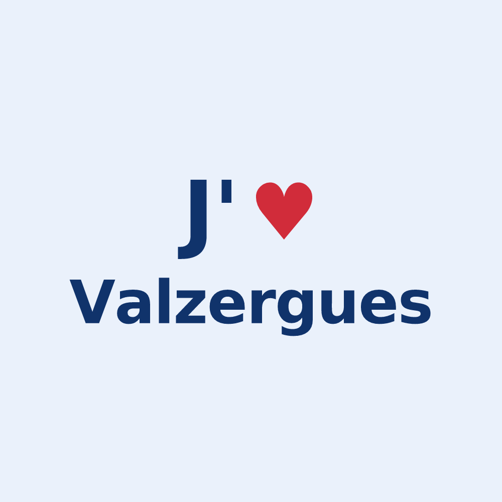 Sticker personnalisé Valzergues — design J'aime Valzergues