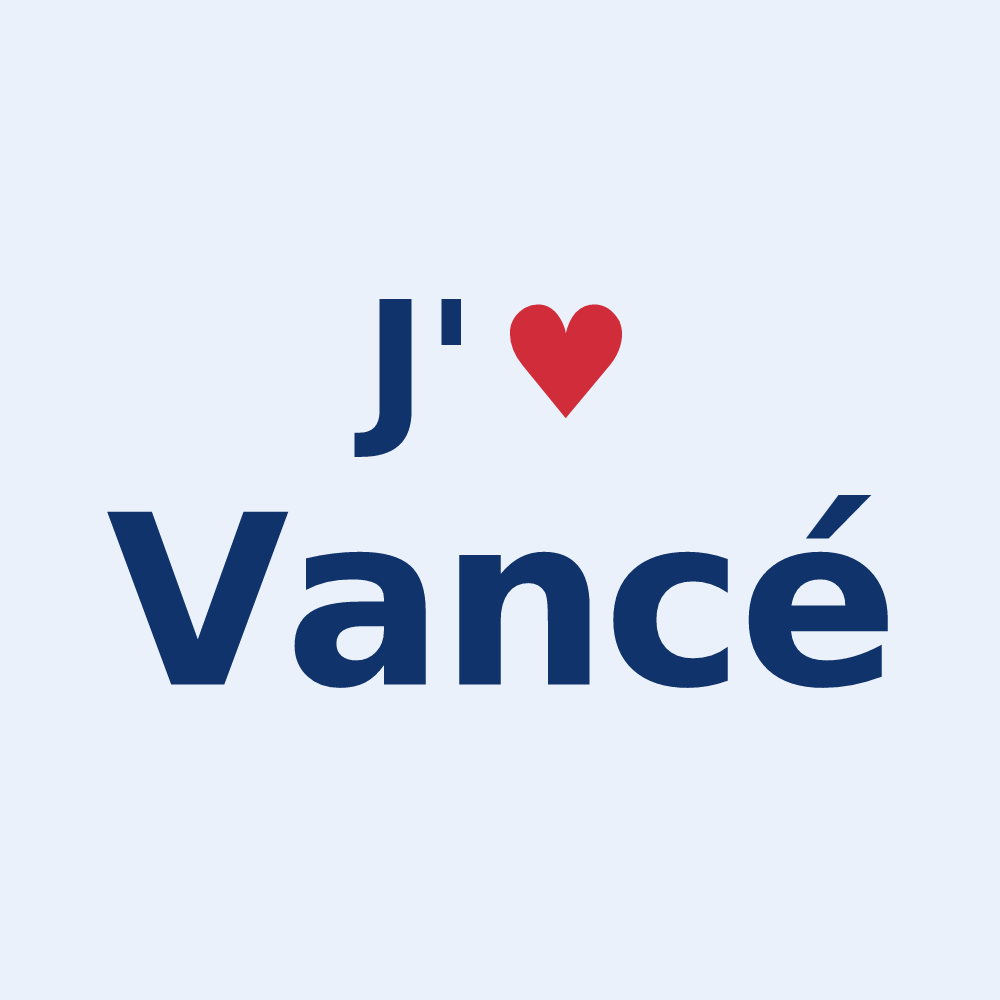 Sticker personnalisé Vancé — design J'aime Vancé