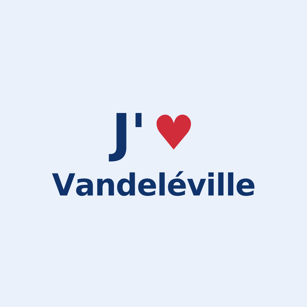 Sticker personnalisé Vandeléville — design J'aime Vandeléville
