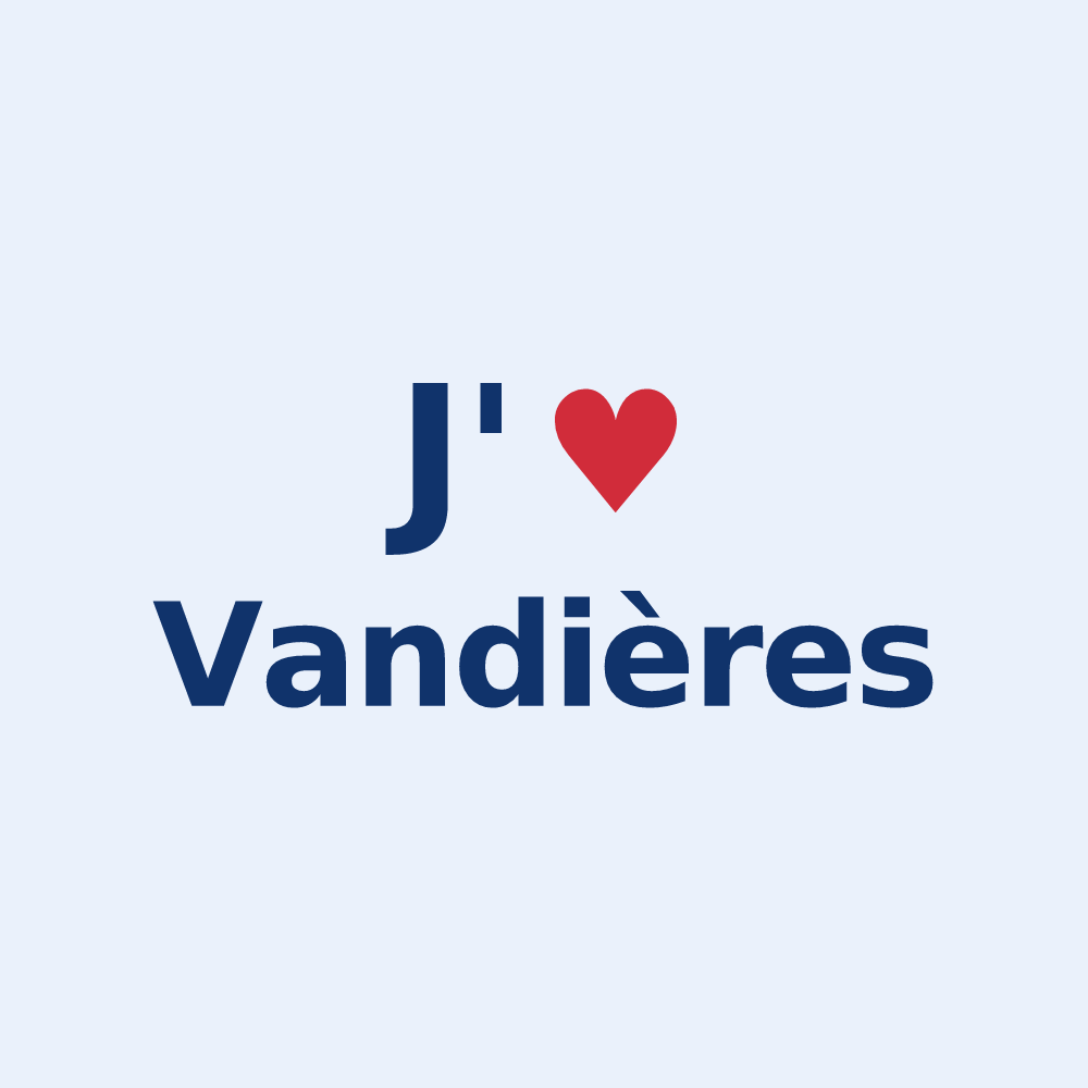 Sticker personnalisé Vandières — design J'aime Vandières