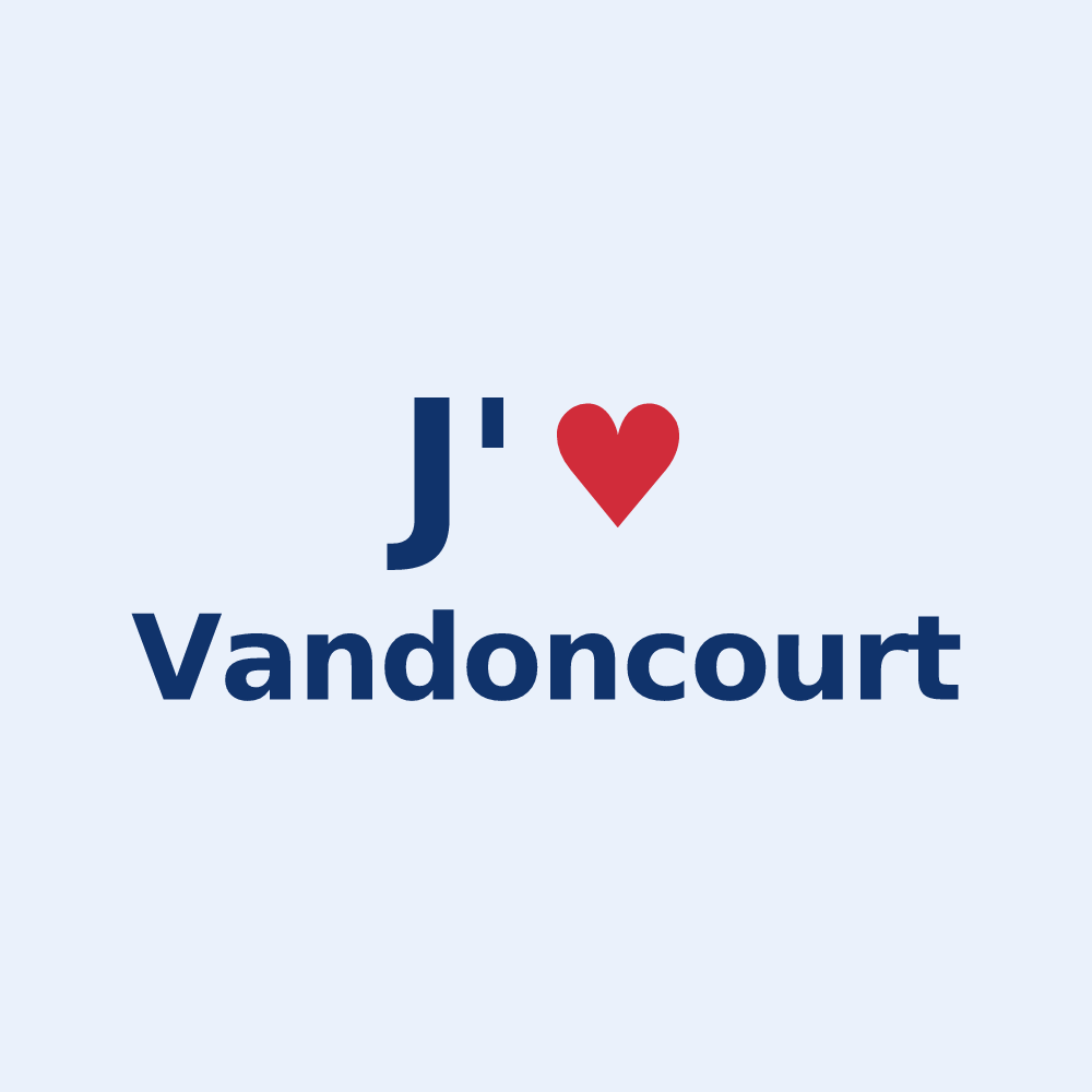 Sticker personnalisé Vandoncourt — design J'aime Vandoncourt