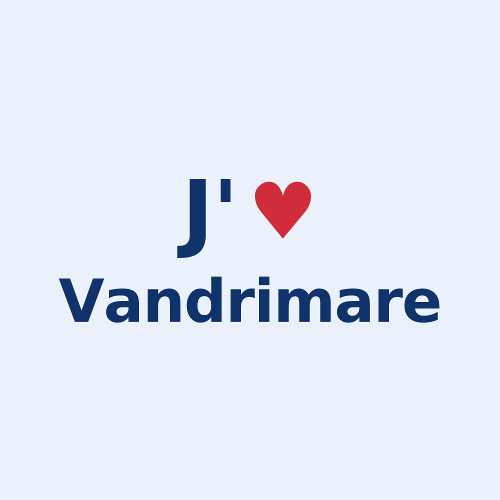 Sticker personnalisé Vandrimare — design J'aime Vandrimare