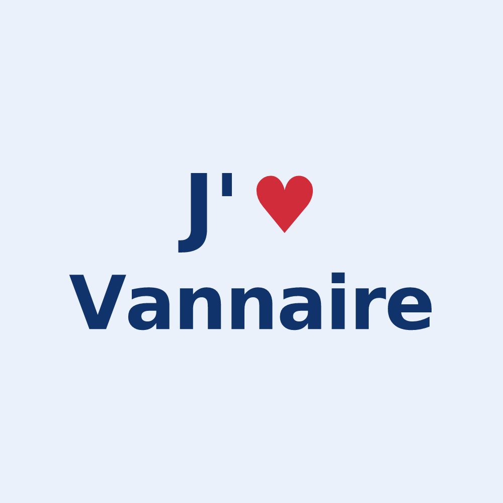 Sticker personnalisé Vannaire — design J'aime Vannaire