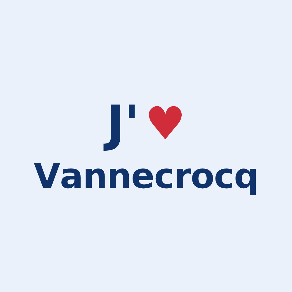 Sticker personnalisé Vannecrocq — design J'aime Vannecrocq