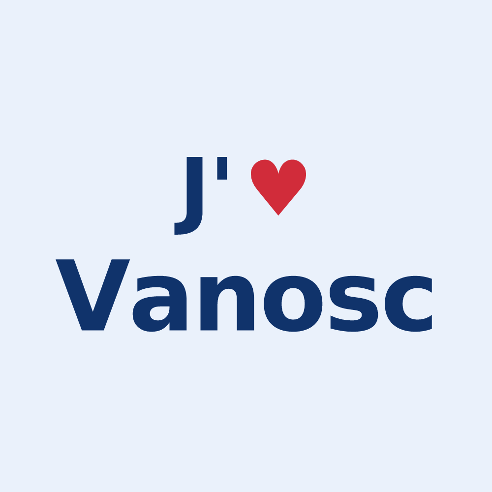 Sticker personnalisé Vanosc — design J'aime Vanosc