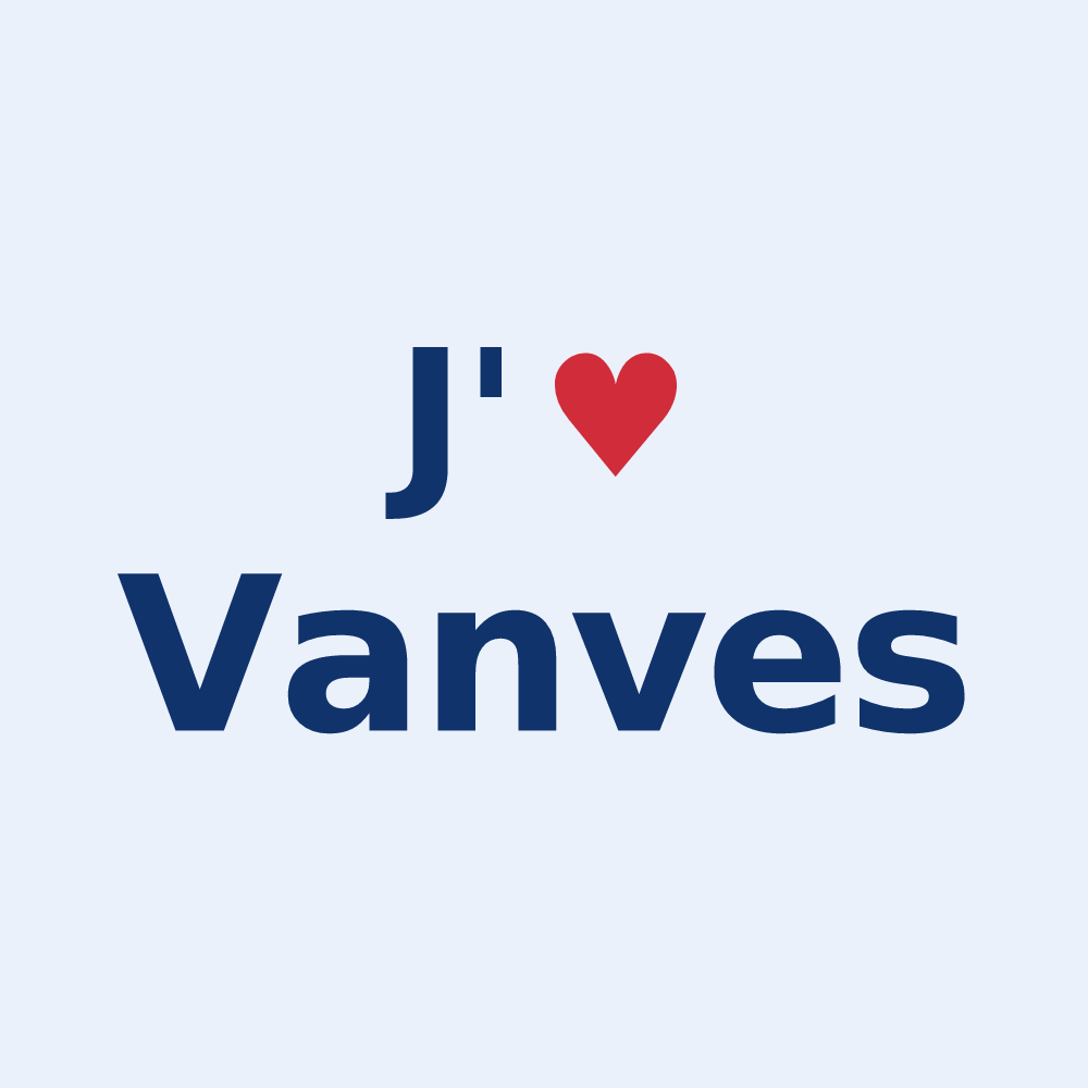 Sticker personnalisé Vanves — design J'aime Vanves