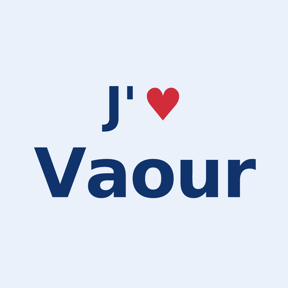 Sticker personnalisé Vaour — design J'aime Vaour