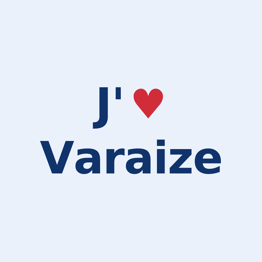 Sticker personnalisé Varaize — design J'aime Varaize