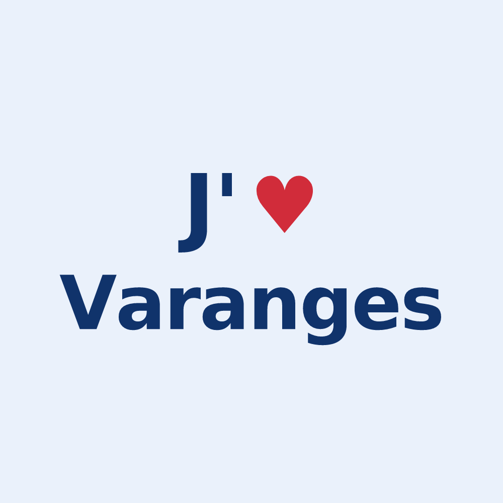Sticker personnalisé Varanges — design « J'aime Varanges » imprimé sur le sticker