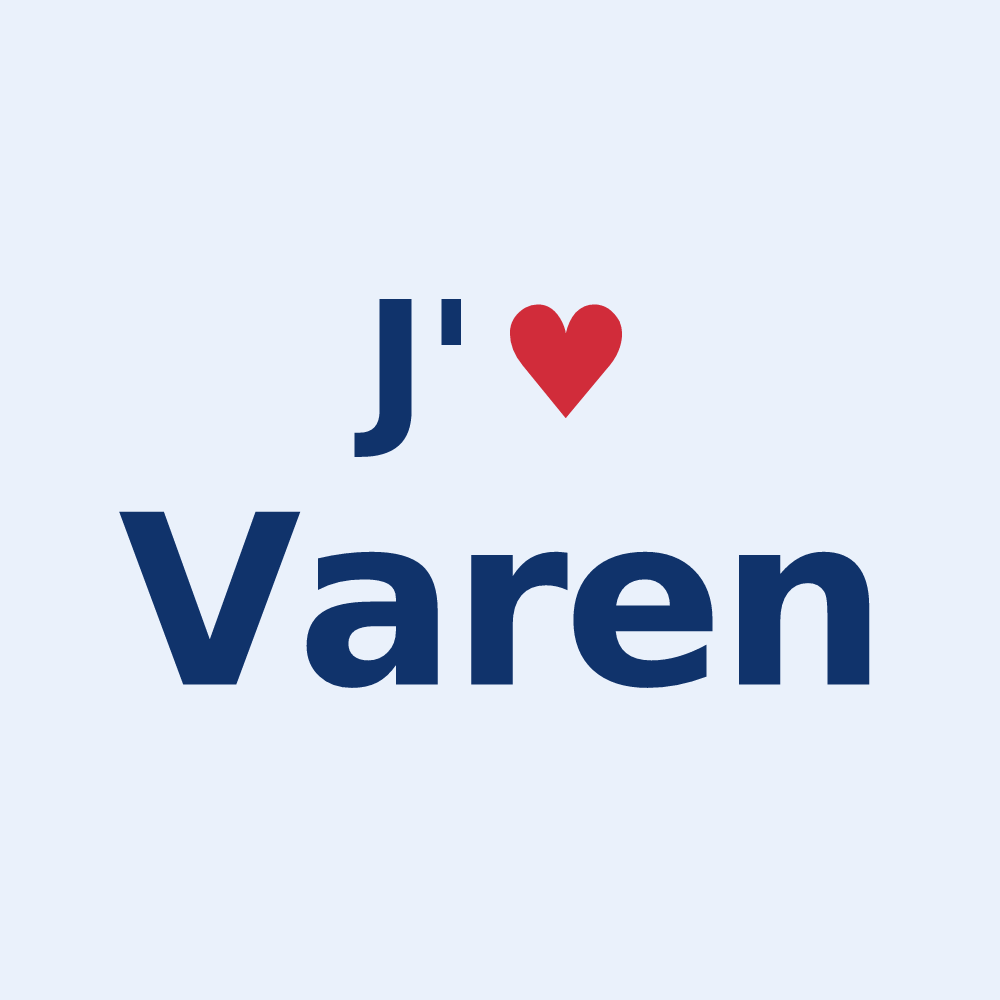 Sticker personnalisé Varen — design J'aime Varen